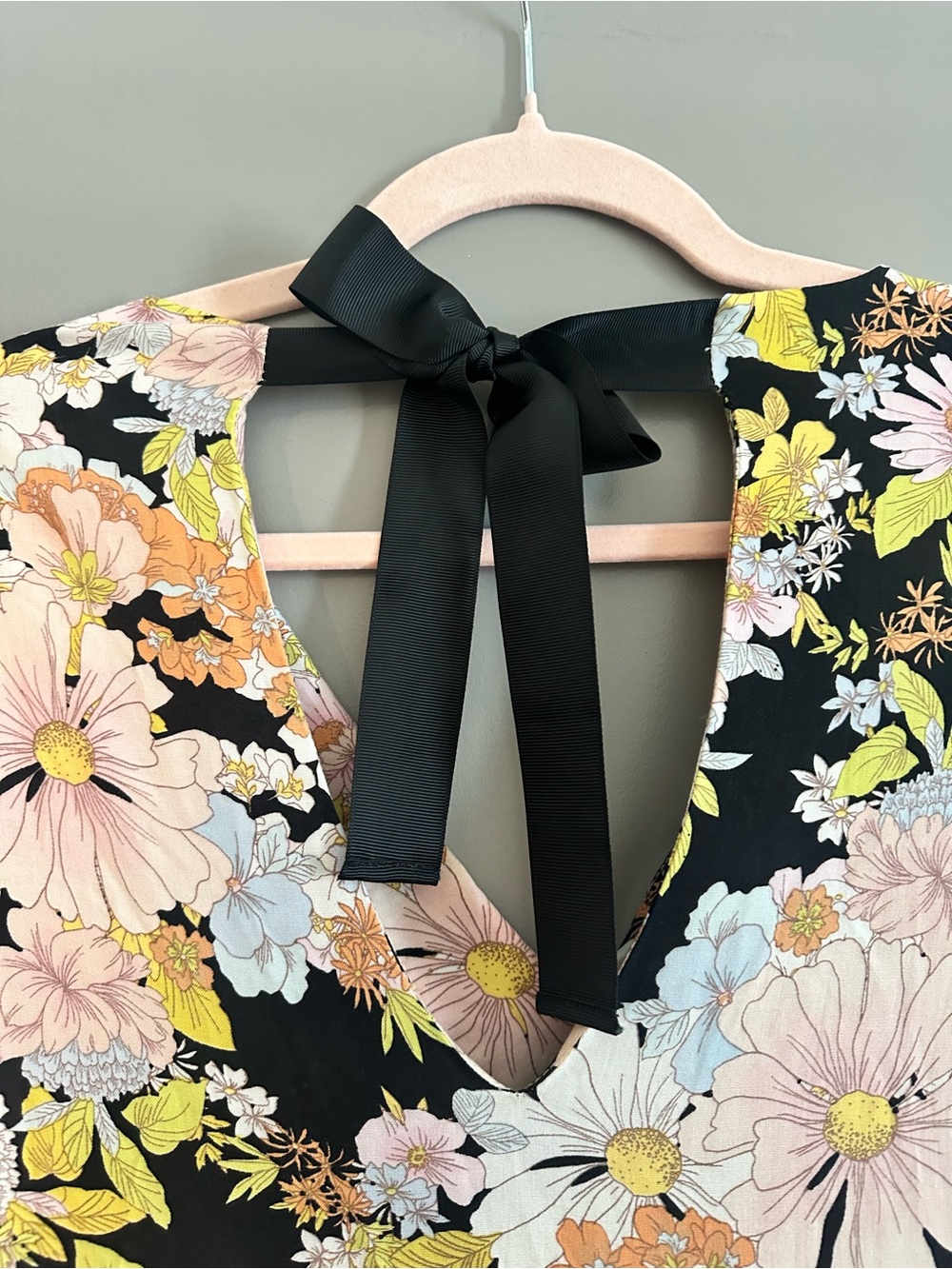 Topshop Floral 70s Midi Dress Size 8 - Picture 6 of 8